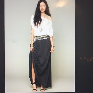 Free People beach mad cool flowy maxi skirt